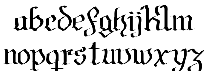 Fraktura Font LOWERCASE