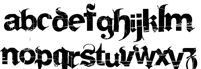 Frakturika Spamless Font LOWERCASE