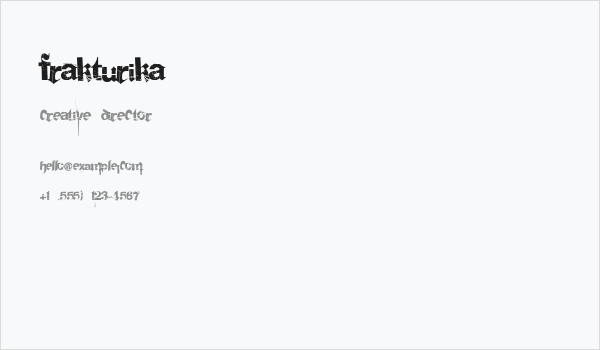 Frakturika Business Card