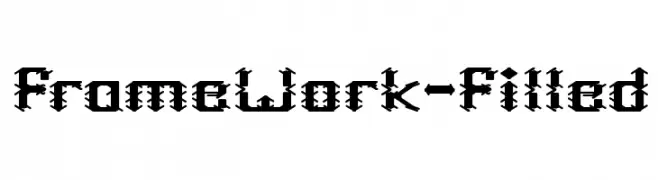 Frame Work-Filled  Frei Schriftart Herunterladen
