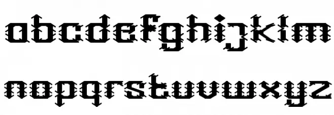 Frame Work-Filled フォント 小文字