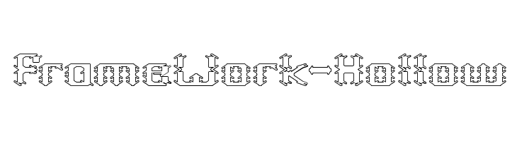 Frame Work-Hollow  les polices de caractères gratuit tlcharger