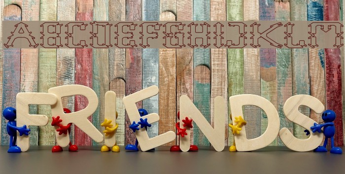 Frame Work-Hollow Font examples