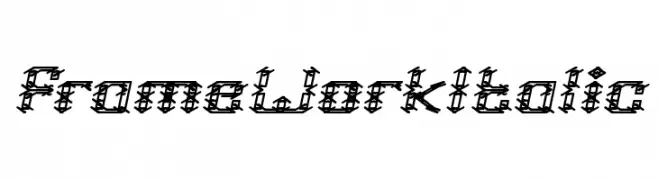 Frame Work Italic  नि: शुल्क फ़ॉन्ट्स डाउनलोड