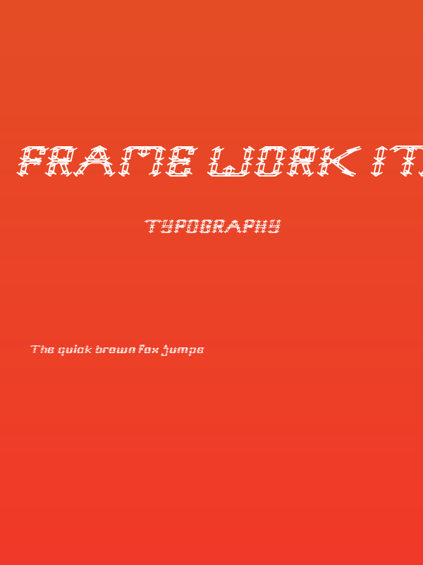 Frame Work Italic Poster