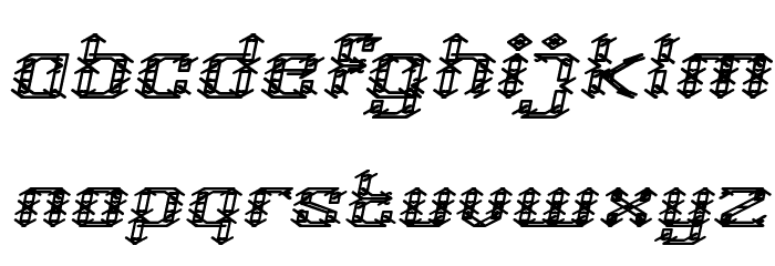 Frame Work Italic Font LOWERCASE