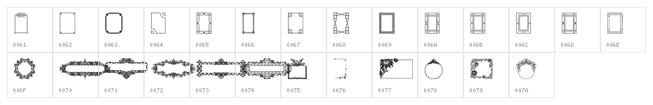 Frames and Headers Character Map