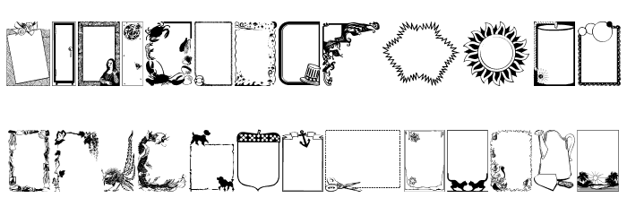 FramesAndBordersIII Fonte MINÚSCULAS