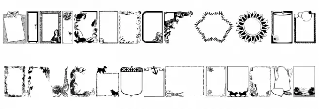 FramesAndBordersIII Fonte MINÚSCULAS