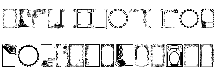 FramesAndBordersII Font LOWERCASE