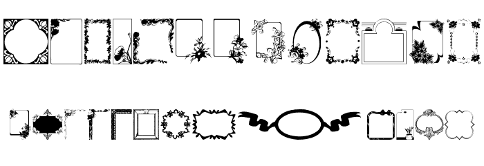 FramesAndBorders Font LOWERCASE