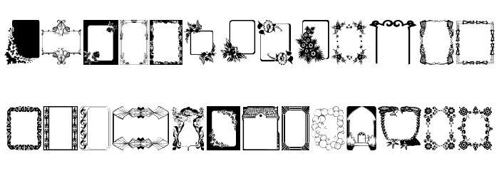 Frames Font LOWERCASE