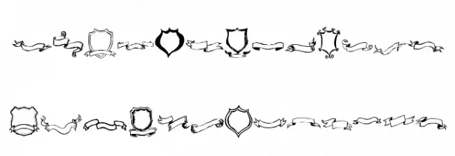 Frames'n Riboons Font Litere mari