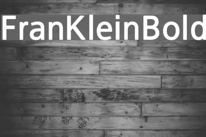FranKleinBold Font examples