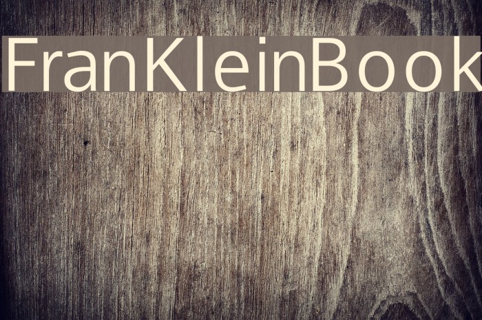 FranKleinBook Font examples
