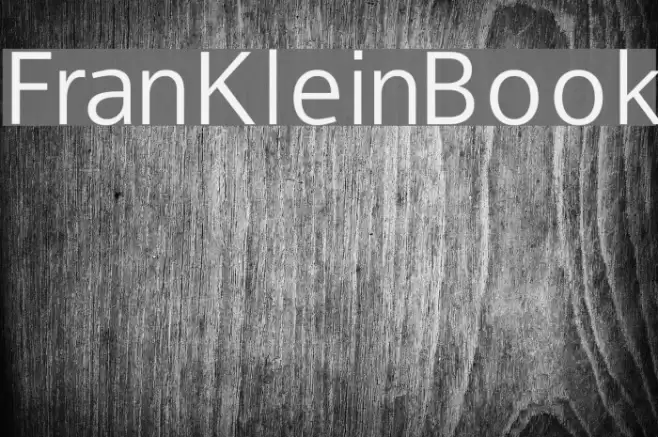 FranKleinBook フォント examples