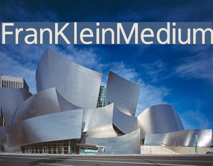 FranKleinMedium Font examples