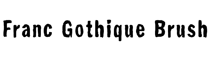 Franc Gothique Brush Font