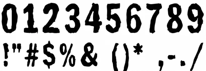 Franc Gothique Brush Font OTHER CHARS