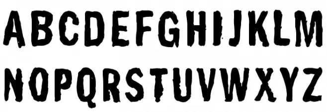 Franc Gothique Brush Font UPPERCASE