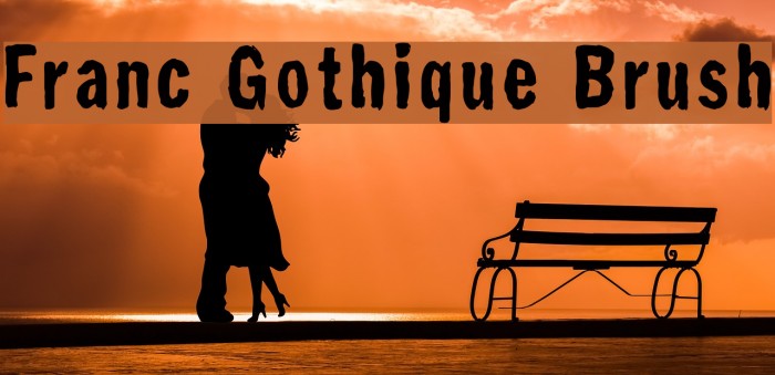 Franc Gothique Brush Font examples