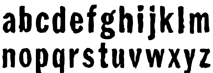 Franc Gothique Brush Font LOWERCASE