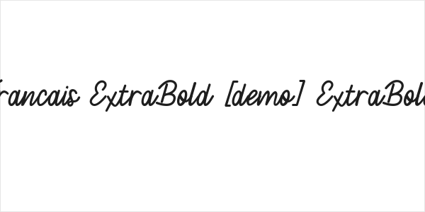Francais ExtraBold [demo] ExtraBold Logo