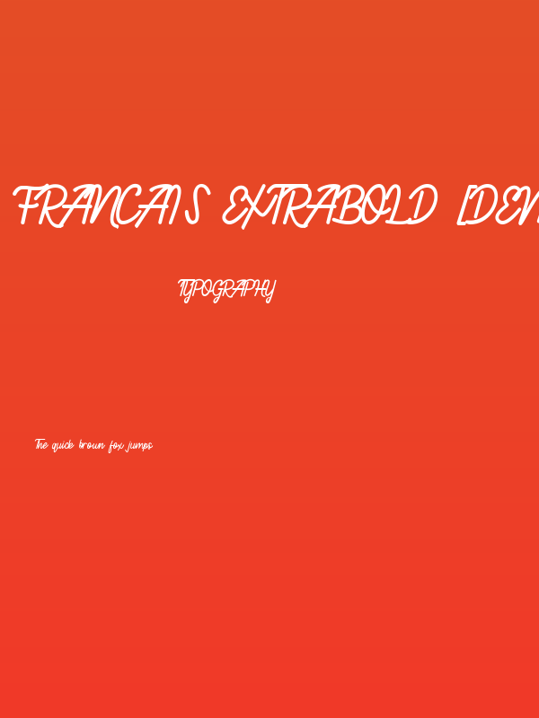 Francais ExtraBold [demo] ExtraBold Poster