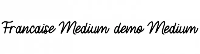 Francaise Medium demo Medium  Скачать бесплатные шрифты