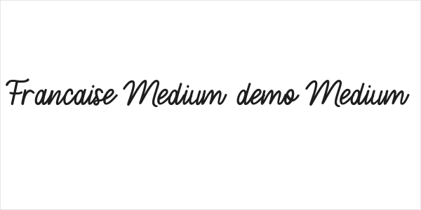 Francaise Medium demo Medium Logo