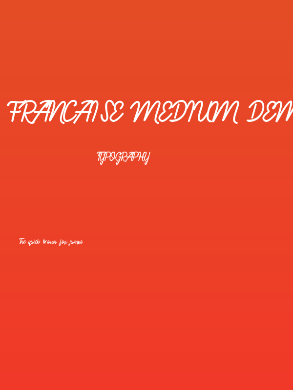 Francaise Medium demo Medium Poster