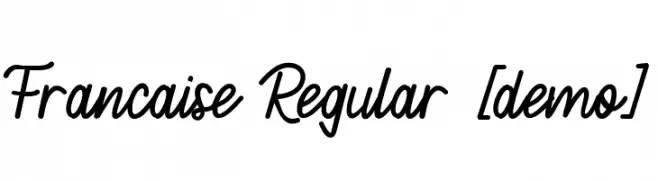 Francaise Regular [demo]  Скачать бесплатные шрифты