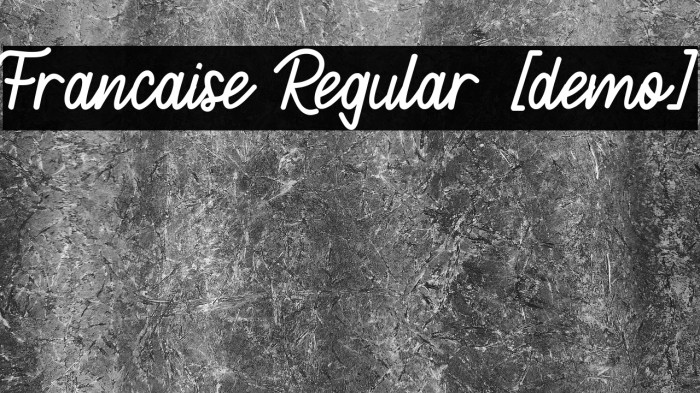 Francaise Regular [demo] Example 1