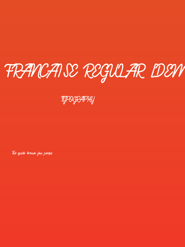 Francaise Regular [demo] Poster
