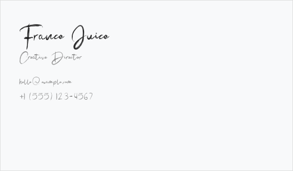 France Juice  Business Card