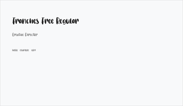 Franches Free Regular Business Card