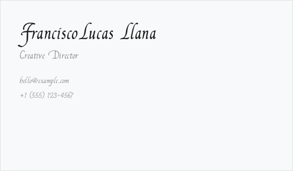 FranciscoLucas Llana Business Card