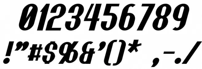 Franck Bold Italic Font OTHER CHARS