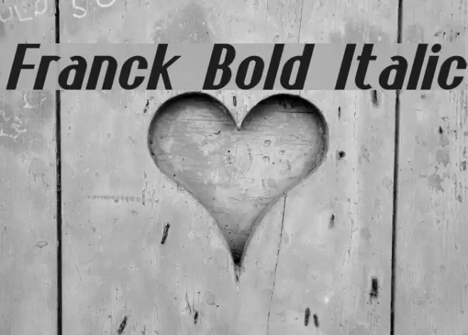Franck Bold Italic Font examples