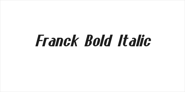 Franck Bold Italic Logo