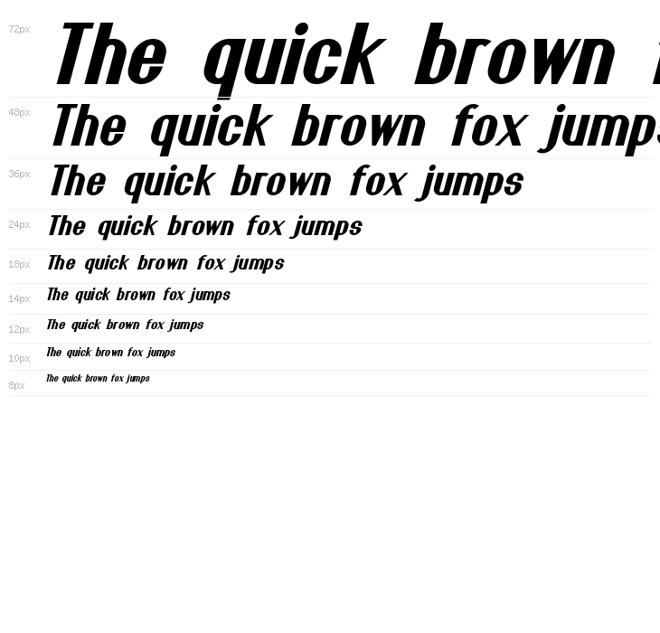 Franck Bold Italic Waterfall