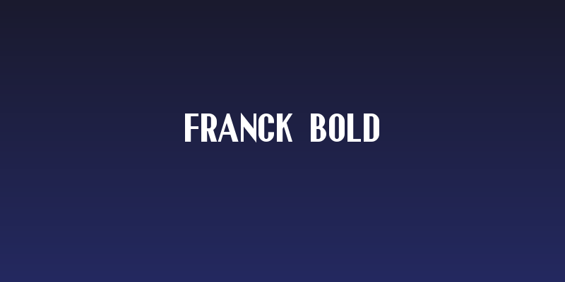 Franck Bold Social Header