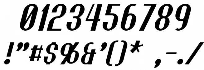 Franck Italic Font OTHER CHARS