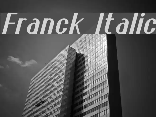 Franck Italic Font examples