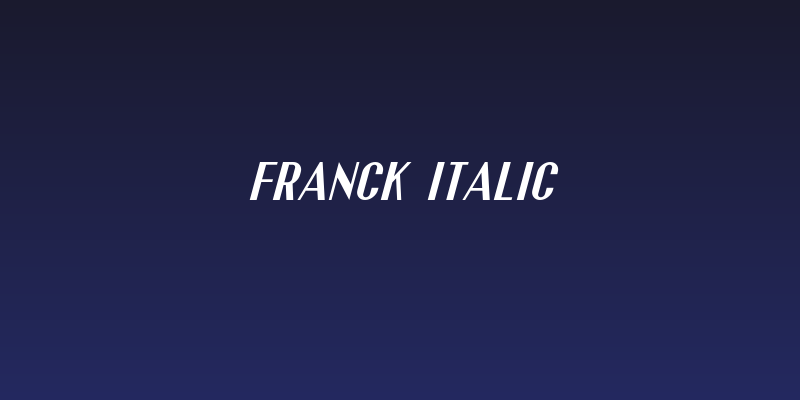 Franck Italic Social Header