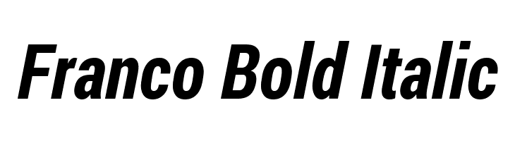 Franco Bold Italic  لخطوط تنزيل