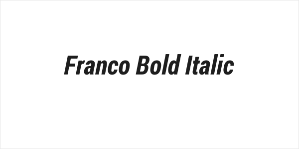 Franco Bold Italic Logo