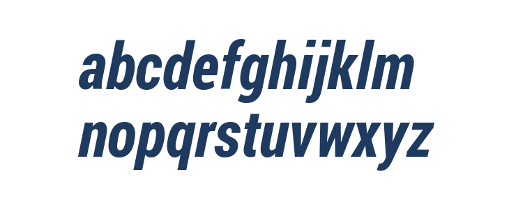 Franco Bold Italic Lowercase