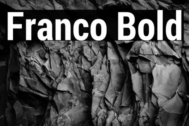 Franco Bold Font examples
