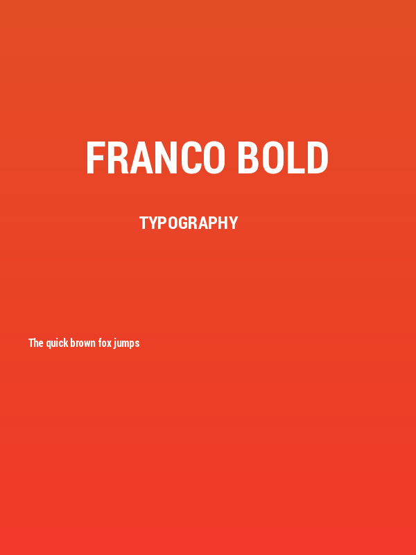 Franco Bold Poster